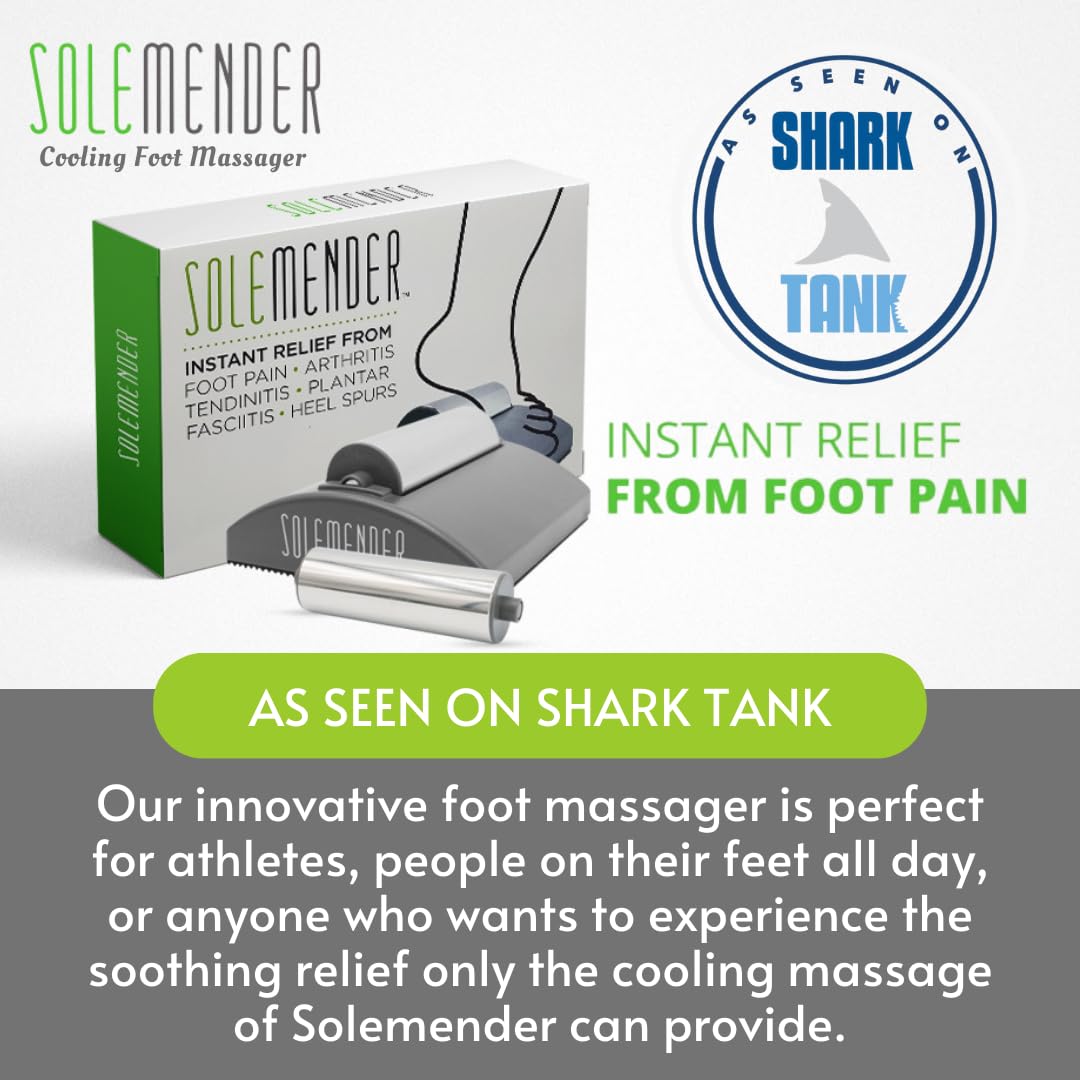 Solemender Cooling Foot Massager for Neuropathy & Plantar Fasciitis Relief | Freezable Foot Roller Machine to Improve Circulation and Feet Pain