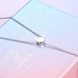 S925 Sterling Silver Multilayer Layered Connected Long Y Triple Pendant Necklace for Women