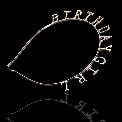 Elehere Birthday Girl Tiara Headband Headpiece Girls Party Hair Accessories, 0.6"*0.3" Letters (Alloy), Princess Tiara Crowns