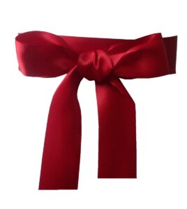 wedding sash bridal belts simple classic silk ribbon sash for dress (wine red)