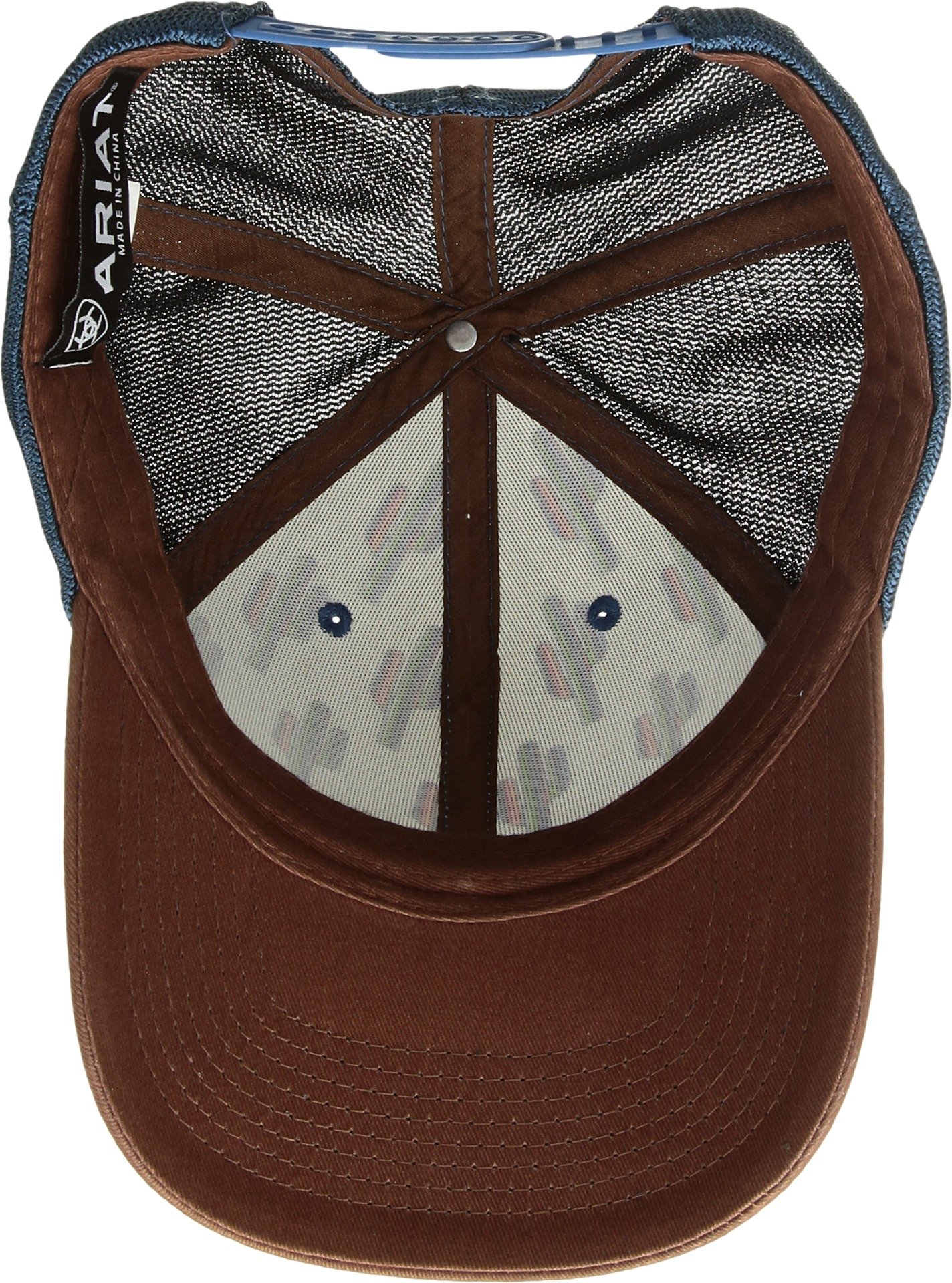 Ariat Women's Serape Cactus Mesh Snap Cap, White/Blue, One Size