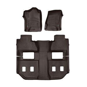 WeatherTech Custom Fit FloorLiners for Suburban, Yukon XL - Full Set (47607-1-3), Cocoa