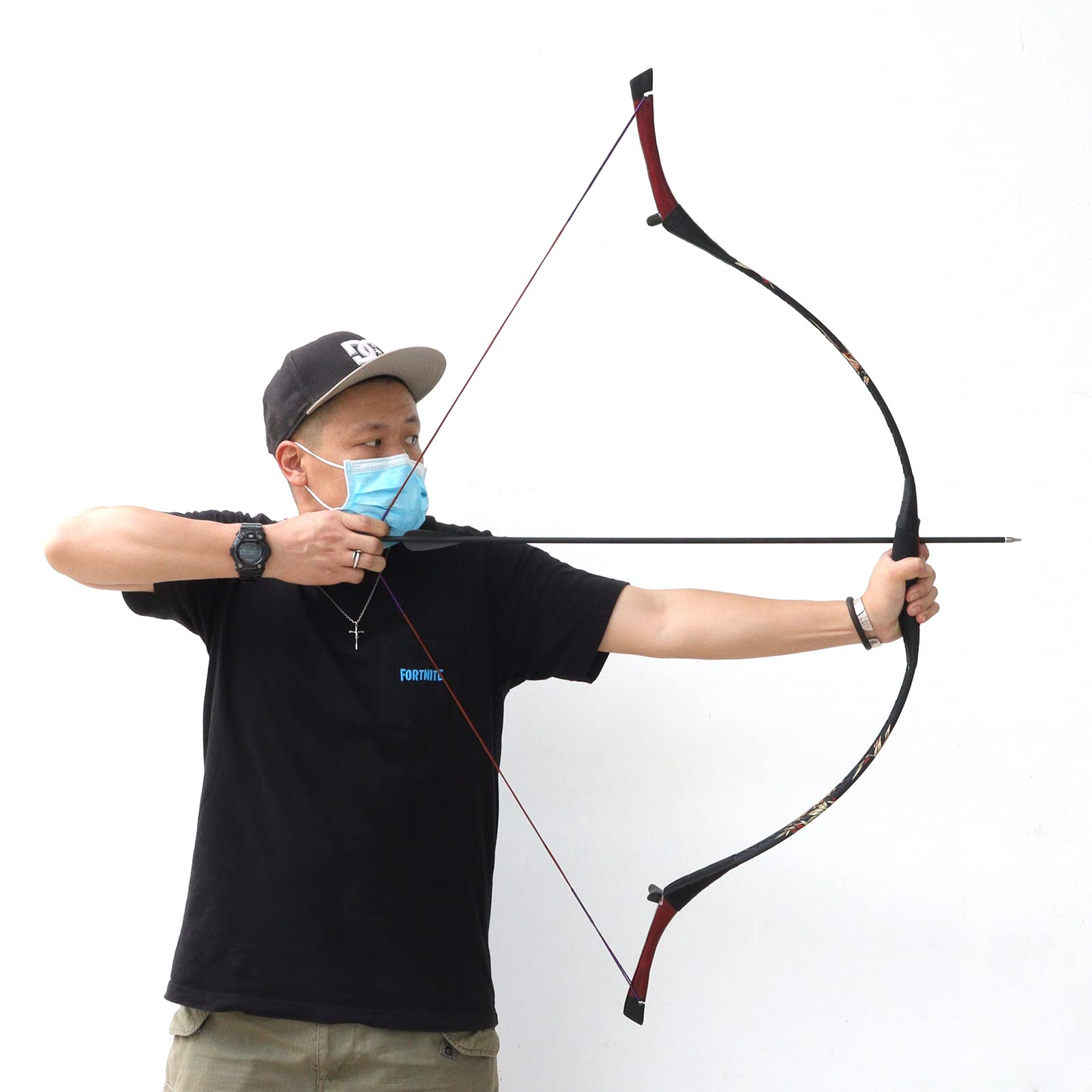 Obert Archery Vintage Recurve Bow Set Longbow Horsebow Quiver Target Hunting Arrows Quiver