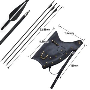 Obert Archery Vintage Recurve Bow Set Longbow Horsebow Quiver Target Hunting Arrows Quiver