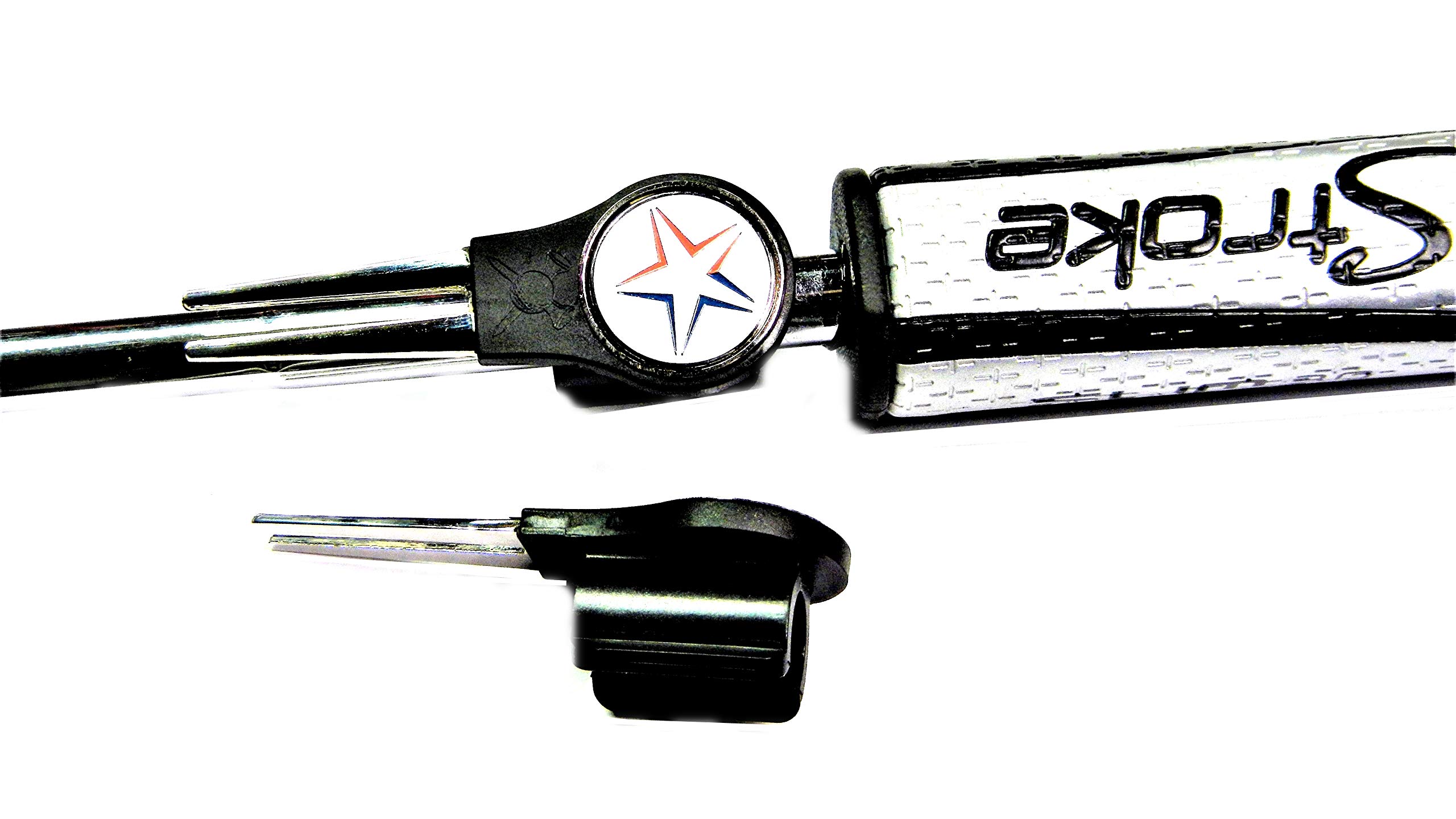 Putter Mounted Divot Tool and Ball Marker - RED/Blue Star