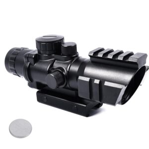 OZARK ARMAMENT 4x32 Scope, Acog Scope, 4X Scope, 4X Rifle Scope, 4X Prism Scope, Tactical Scope, Picatinny Scope Mount Included with Each Prism Optic, Acog Style 4x32 Rifle Scope, Acog Rifle Scope