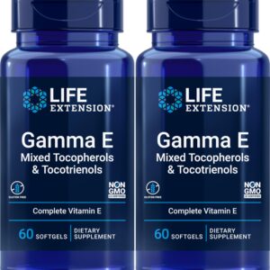 Life Extension Gamma E Mixed Tocopherols & Tocotrienols 60 Softgels (Pack of 2)