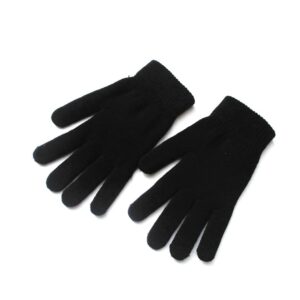 geicyjiecy mellons winter magic gloves warm strecty knit gloves for men women, black, one size