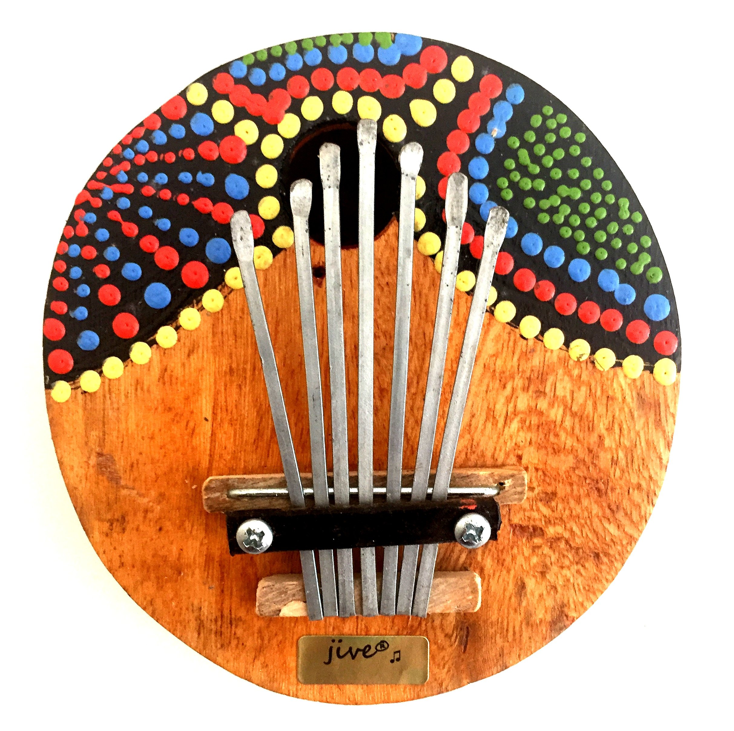 Coconut Kalimba Thumb Piano - 7 Keys - Hand Painted Percussion Instrument - JIVE BRAND