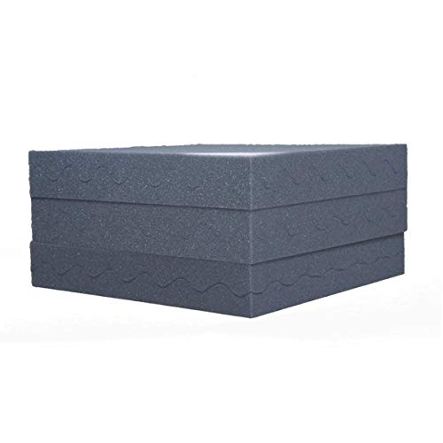 IZO All Supply Convoluted 2 Inch 12in W x 12in L Egg Crate Panels Acoustic Foam Sound Proof Wall Tiles, 6 Pack