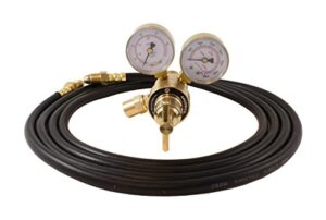 industrial argon regulator/flowmeter gauges for mig and tig welders + 5 feet hose - sÜa