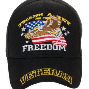 Artisan Owl Thank A Vet for Your Freedom Veteran Hat Cap - Embroidered Cap