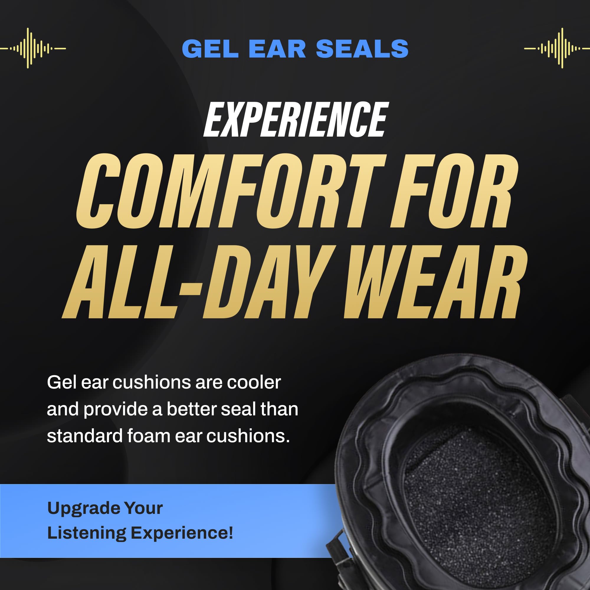 Pro Ears Gold II 30 Over-Ear Electronic Hearing Protection Headphones - Black, 30 NRR, Gel Ear Seals, DLSC Tech, Military Grade - Ideal for Shooting