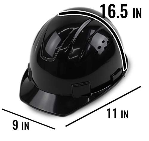 RK-HP14-BK, Hard Hat Cap Style with 6 Point Ratchet Suspension, 1EA (Black)