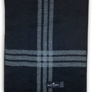 Livativ Bleu Nero Luxurious Winter Scarf for Men and Women – Large Selection of Unique Design Scarves – Super Soft Premium Cashmere Feel Black Grey Center Plaid