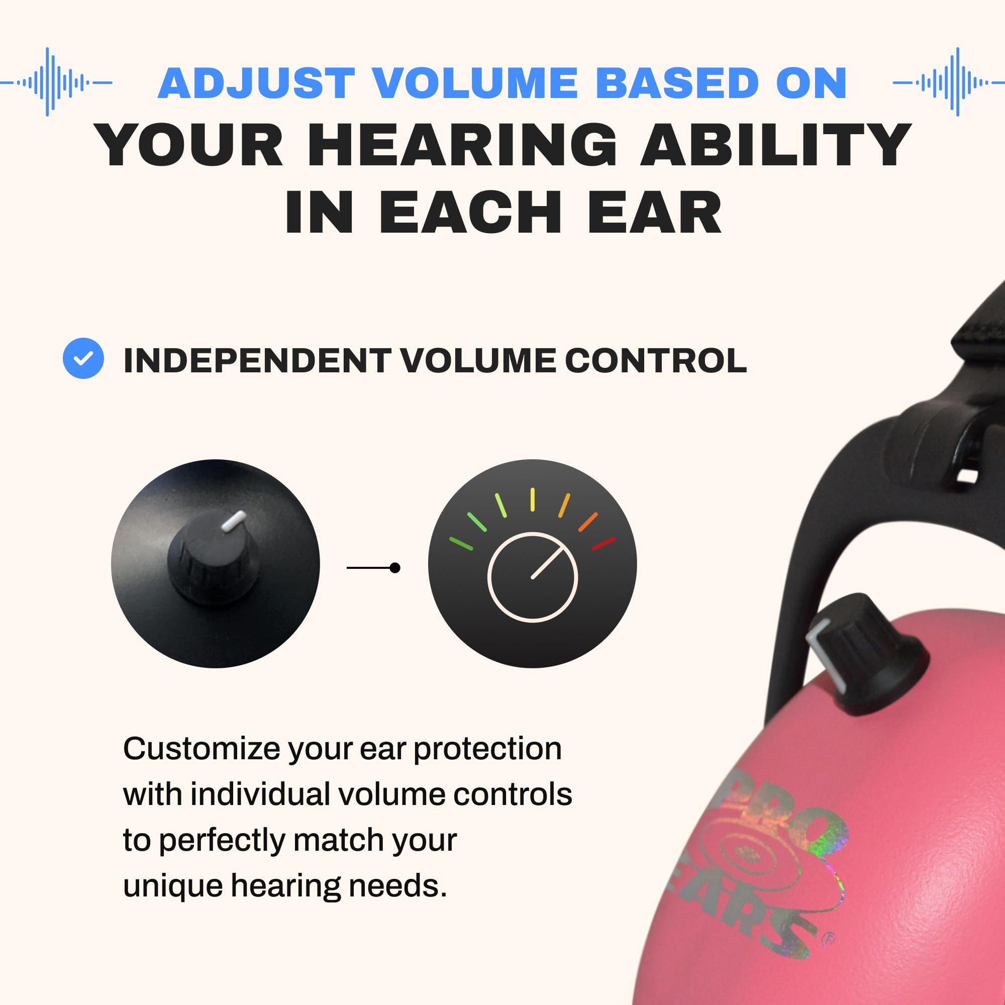 Pro Ears Gold II 30 Electronic Hearing Protection, Military Grade Tactical Ear Muffs, NRR 30 DB, for The Range, Shooting, & Hunting, Pink