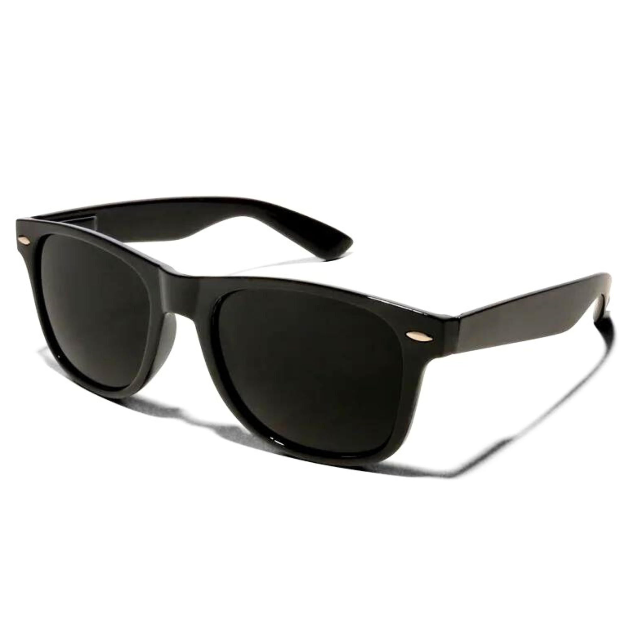 ShadyVEU Super Dark Black Sunglasses for Light Sensitive Eyes Black Shades 100% UVA & UVB Protection | Great For Beach & Sunny Days