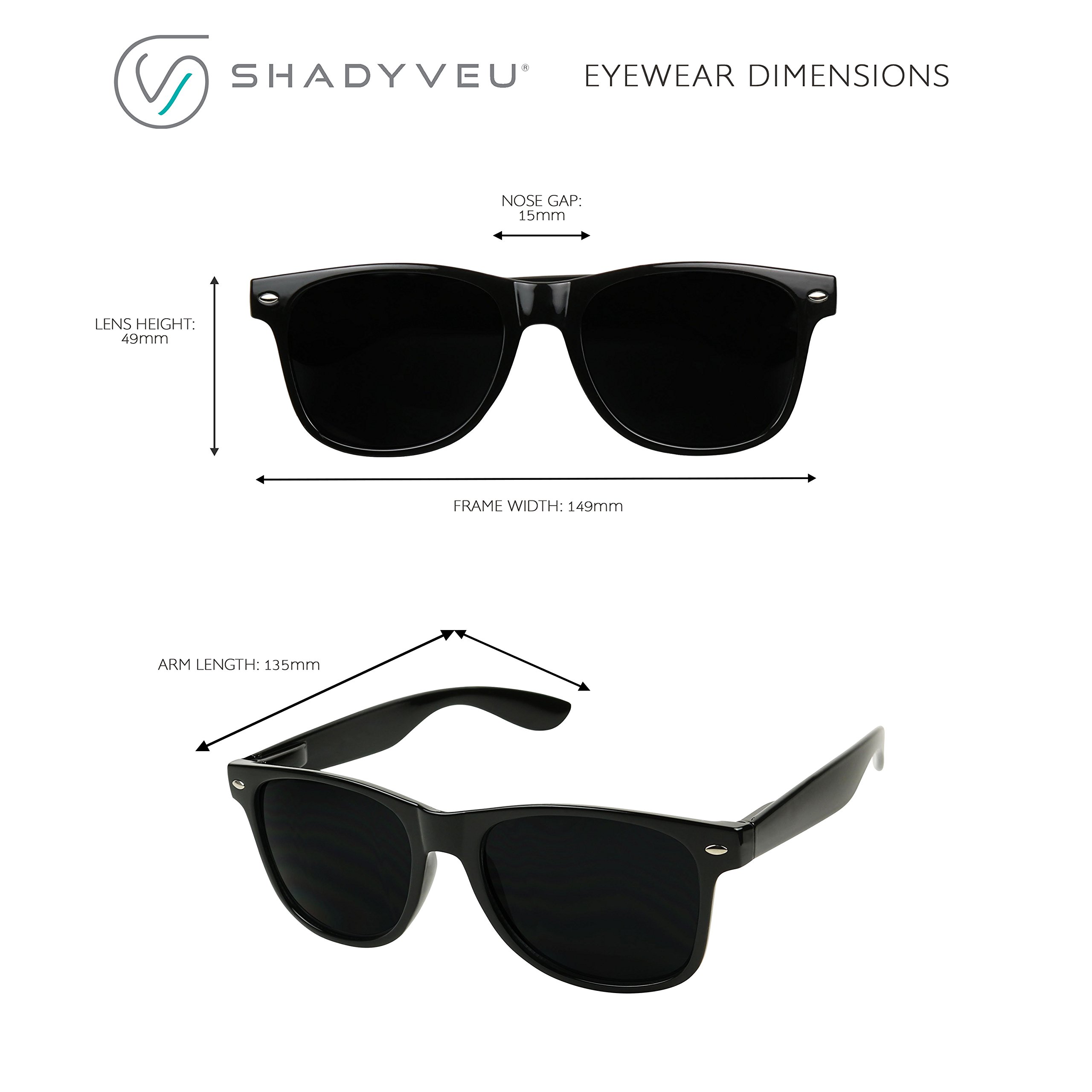 ShadyVEU Super Dark Black Sunglasses for Light Sensitive Eyes Black Shades 100% UVA & UVB Protection | Great For Beach & Sunny Days