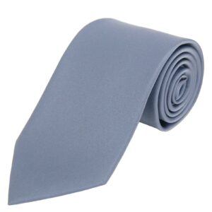 JNJSTELLA Men's Classic Solid Color Tie Dusty Blue