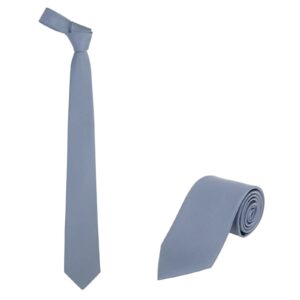 JNJSTELLA Men's Classic Solid Color Tie Dusty Blue