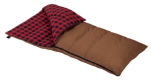 boulder creek grande 0 degree sleeping bag (red plaid)