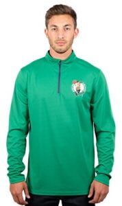 ultra game mens pullover tee nba men s quarter zip poly knit long sleeve shirt, team color, medium us