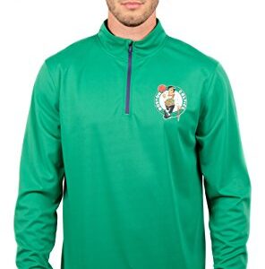 Ultra Game mens Pullover Tee NBA Men s Quarter Zip Poly Knit Long Sleeve Shirt, Team Color, Medium US