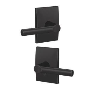 Schlage Custom FC21 BRW 622 CEN Broadway Lever with Century Trim Hall-Closet and Bed-Bath Lock, Matte Black