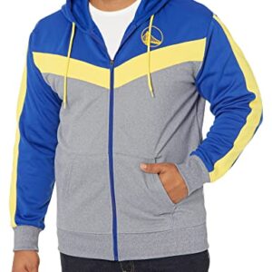 Ultra Game NBA Golden State Warriors Mens Soft Fleece Full Zip Jacket Hoodie, Team Color, Medium