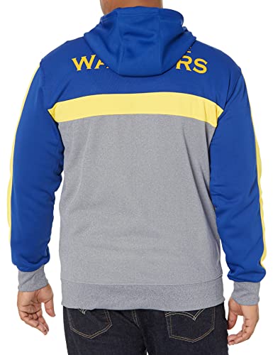 Ultra Game NBA Golden State Warriors Mens Soft Fleece Full Zip Jacket Hoodie, Team Color, Medium