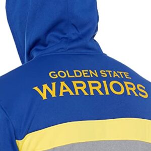 Ultra Game NBA Golden State Warriors Mens Soft Fleece Full Zip Jacket Hoodie, Team Color, Medium