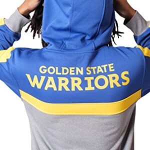 Ultra Game NBA Golden State Warriors Mens Soft Fleece Full Zip Jacket Hoodie, Team Color, Medium