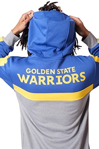 Ultra Game NBA Golden State Warriors Mens Soft Fleece Full Zip Jacket Hoodie, Team Color, Medium