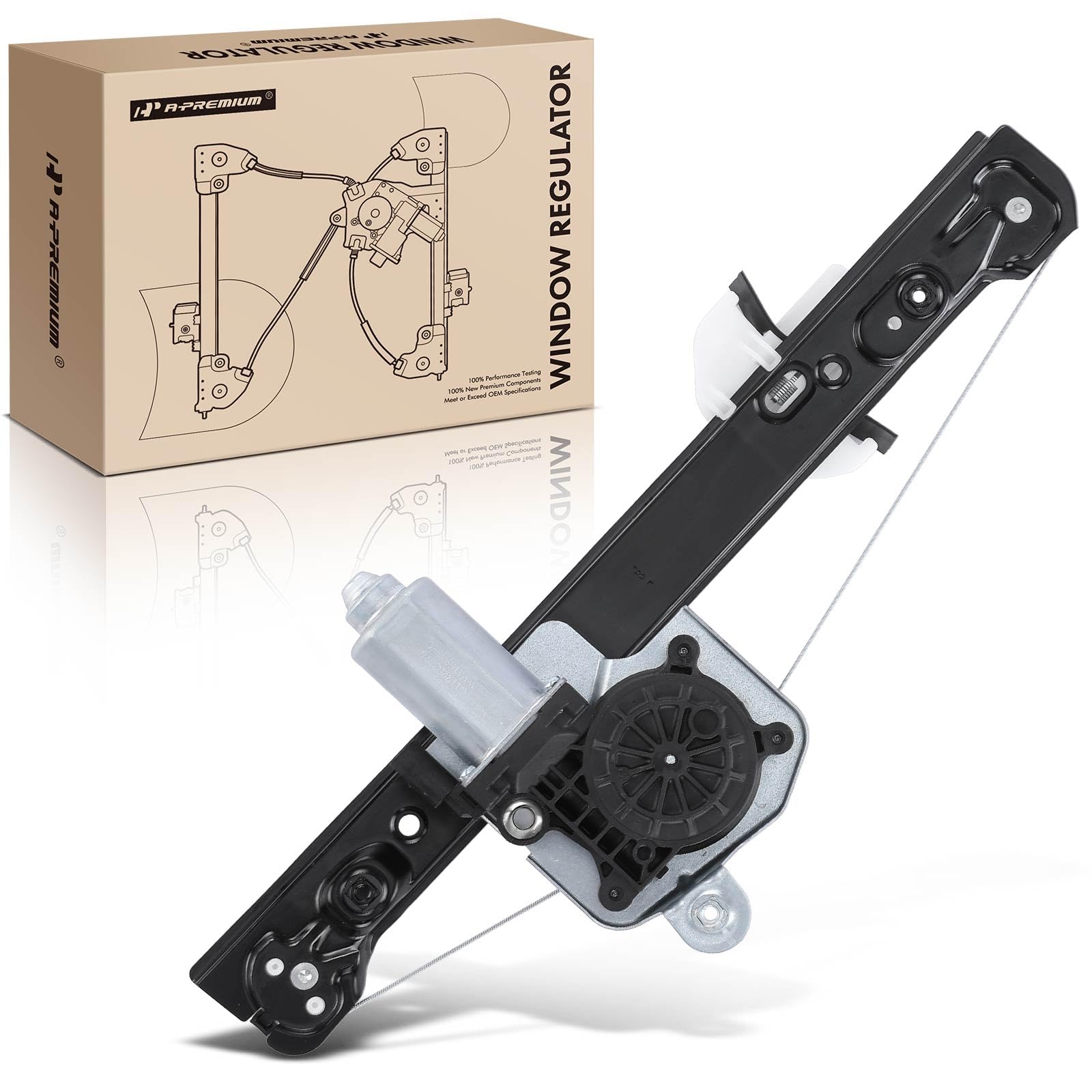 A-Premium Power Window Regulator with Motor Replacement for Ford Focus 2000-2007 Rear Left Driver Side