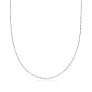 ross-simons italian 1mm sterling silver adjustable wheat-chain necklace