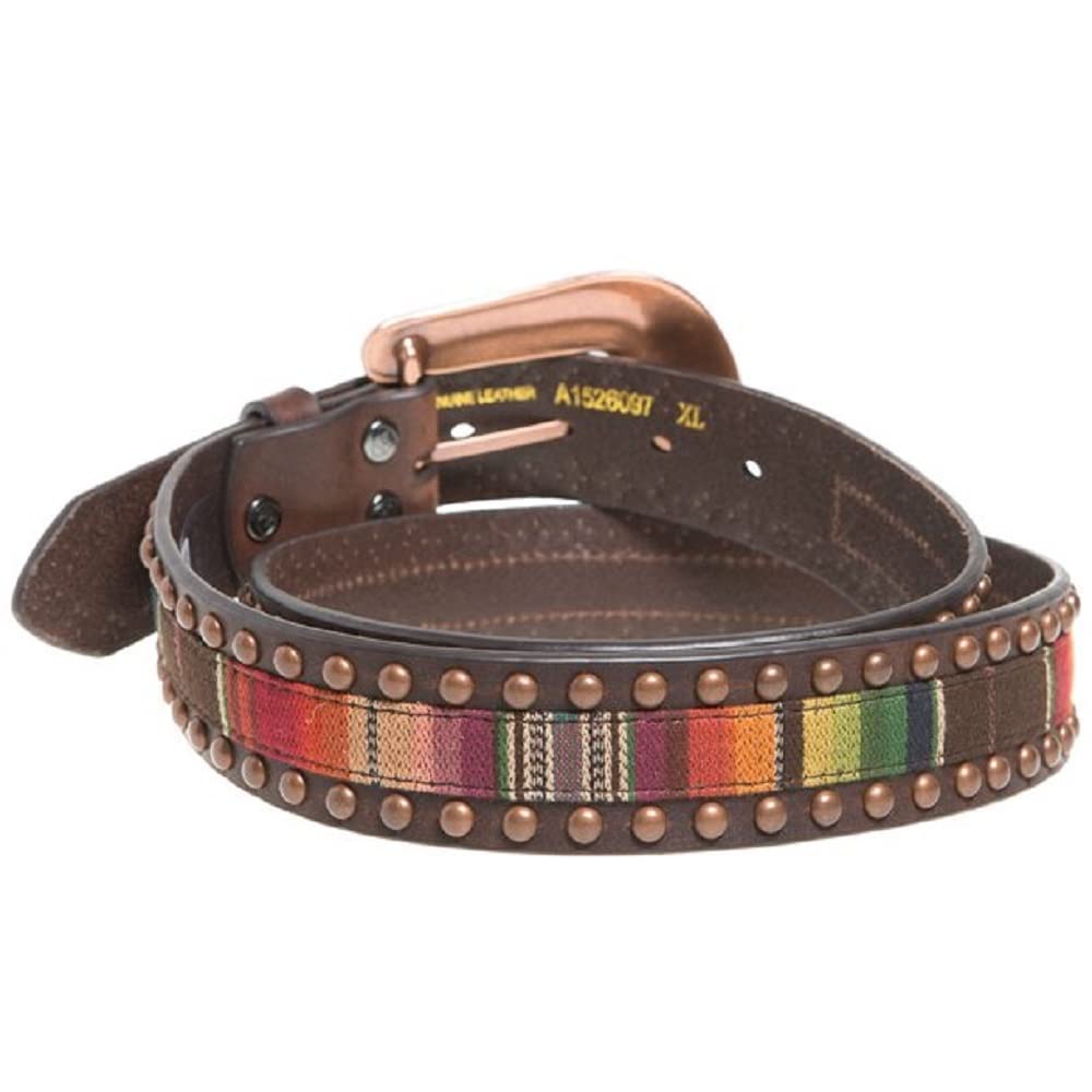 Ariat Women's Serape Center Copper Nail Edge Belt, Multi/Color, Large