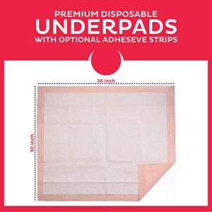 Premium Disposable Underpads 30”x36” (Packed 4x25 Case) Ultra Absorbent Chux Incontinence Bed Pads, Pet Training Pads X-Large 100/Case