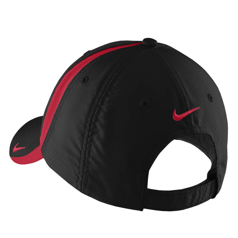 NIKE Sphere Dry Hat Mens Adjustbale Cap 247077 -Black-Red