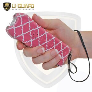 Personal Stun Gun Stun Gun Flashlight Alarm Pepper Spray Keychain Self Defense Kit. Multi-Function Less Lethal Weapon Combo. Tactical Gear for Women Or Men While Walking, Camping Or Hiking (PK Quilt)