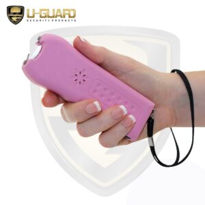 Personal Stun Gun Stun Gun Flashlight Alarm Pepper Spray Keychain Self Defense Kit. Multi-Function Less Lethal Weapon Combo. Tactical Gear for Women Or Men While Walking, Camping Or Hiking (Pink)