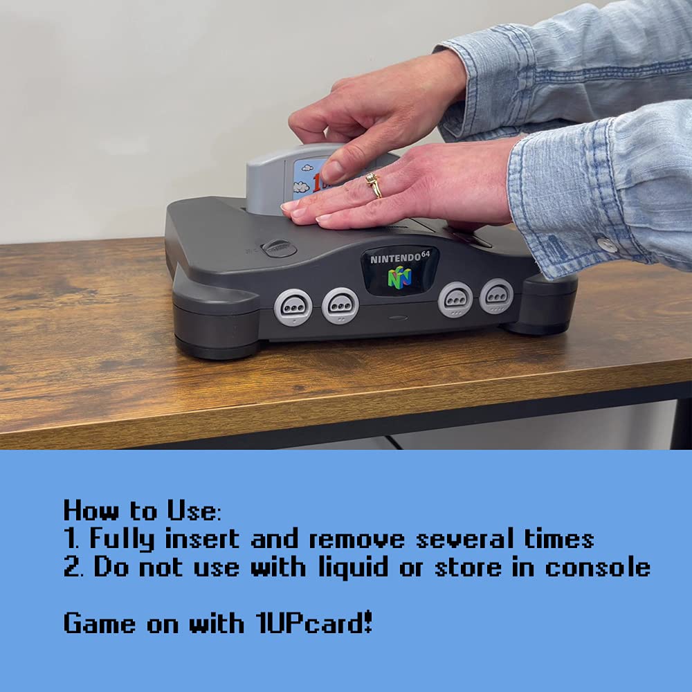 1UPcard Video Game Console Cleaner Compatible With Nintendo 64 (N64)