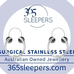 365 Sleepers 2PCS 16G Surgical Steel 6mm - 16mm Hinged Hoop Segment Septum Cartilage Helix Tragus Nose Ring Unisex Sleeper Earrings