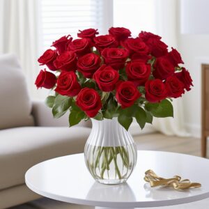 50 Red Roses- Fresh Cut Flowers- Beautiful Long Stems