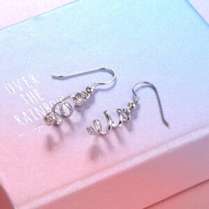 925 Sterling Silver Cute Exquisite Dangle Earrings Curve Twist Shape Spiral Dangle Stud Earrings for Women Birthday Gift