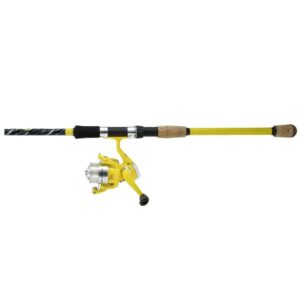 Okuma FNX-602-30YL Fin-Chaser Spinning Combo, 30, 6' Length, 2pc, 1/8-3/8 Ounce Lure Rate, Medium/Light Power, Ambidextrous