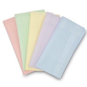 gb women's 100% cotton handkerchiefs with stripe candy color 5 pieces set