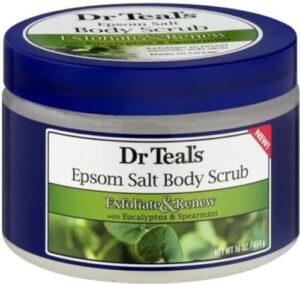 epson salt body scrub - exfoliate & renew with eucalyptus & spearmint (16 ounces)