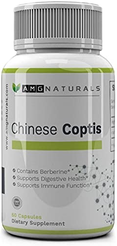 Chinese Coptis (coptis chinensis) - No Binder, No fillers - Potent Whole Herb Huang Lian Su - Goldthread 550mg Berberine Coptisine - Packaging May Vary