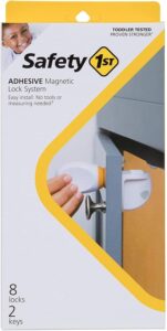 safety 1st adhesive magnetic lock system, 8 locks and 2 keys