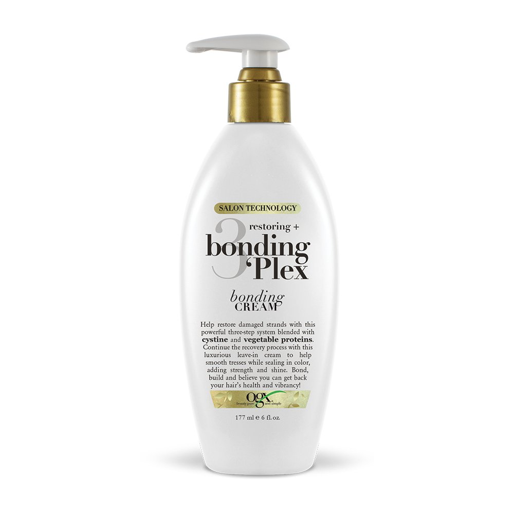 OGX Restoring + Bonding Plex Salon Technology Bonding Cream Leave-in Treatment, 6 Ounce, 177 fl oz.